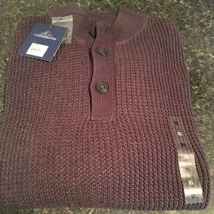 Men’s XL Croft&Barrow brown 3 button sweater